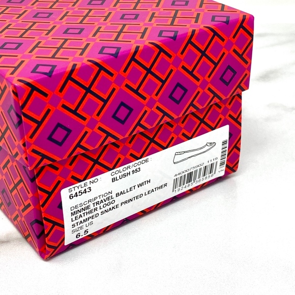 Minnie Travel Ballet Flat, Embossed Leather - Picture 6 of 6